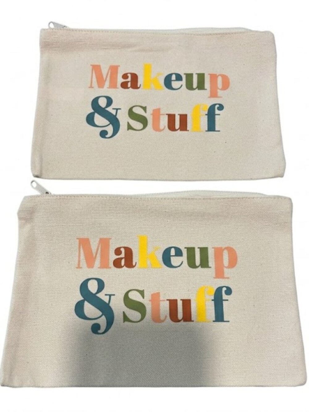 NEW 12-Pack Glamlily Canvas Zipper Pouches | 6x8 Makeup & Travel Bags - Picture 7 of 8